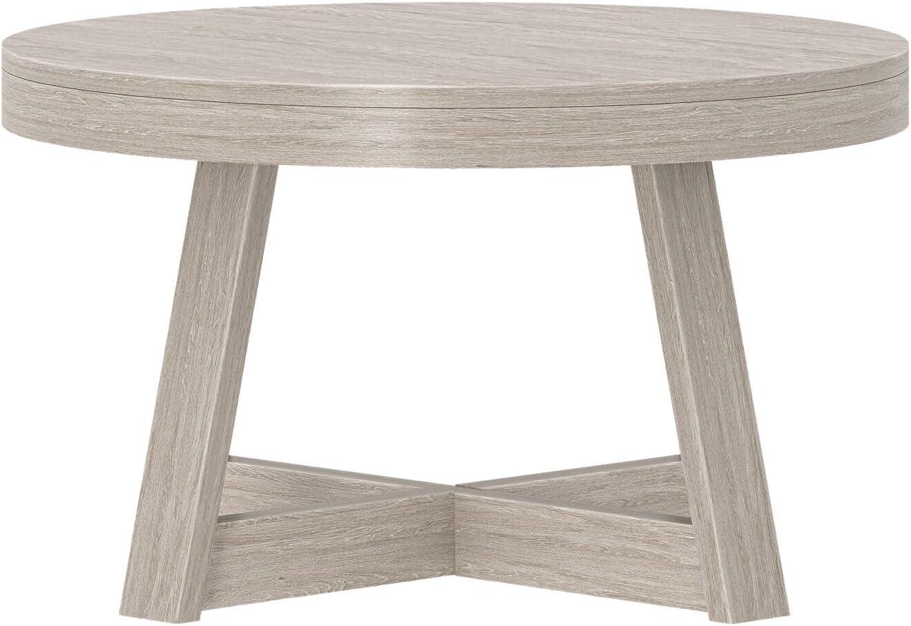 Plank+Beam Classic Round Coffee Table, 30" Farmhouse Coffee Table