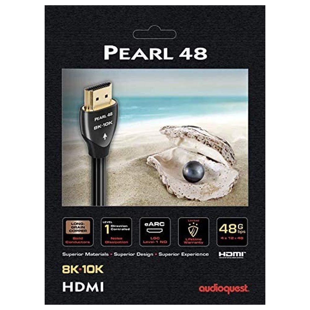 AudioQuest Pearl 48 8K-10K 48Gbps Ultra High Speed HDMI Cable - 2.46 ft. (.75m)