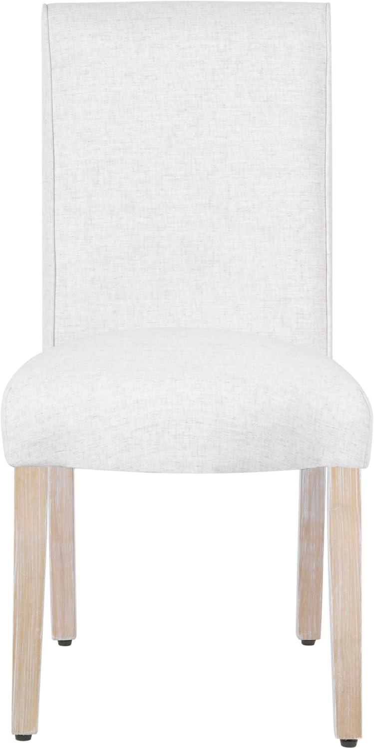 Set of 2 Scalloped Detail Dining Chairs Cream - HomePop