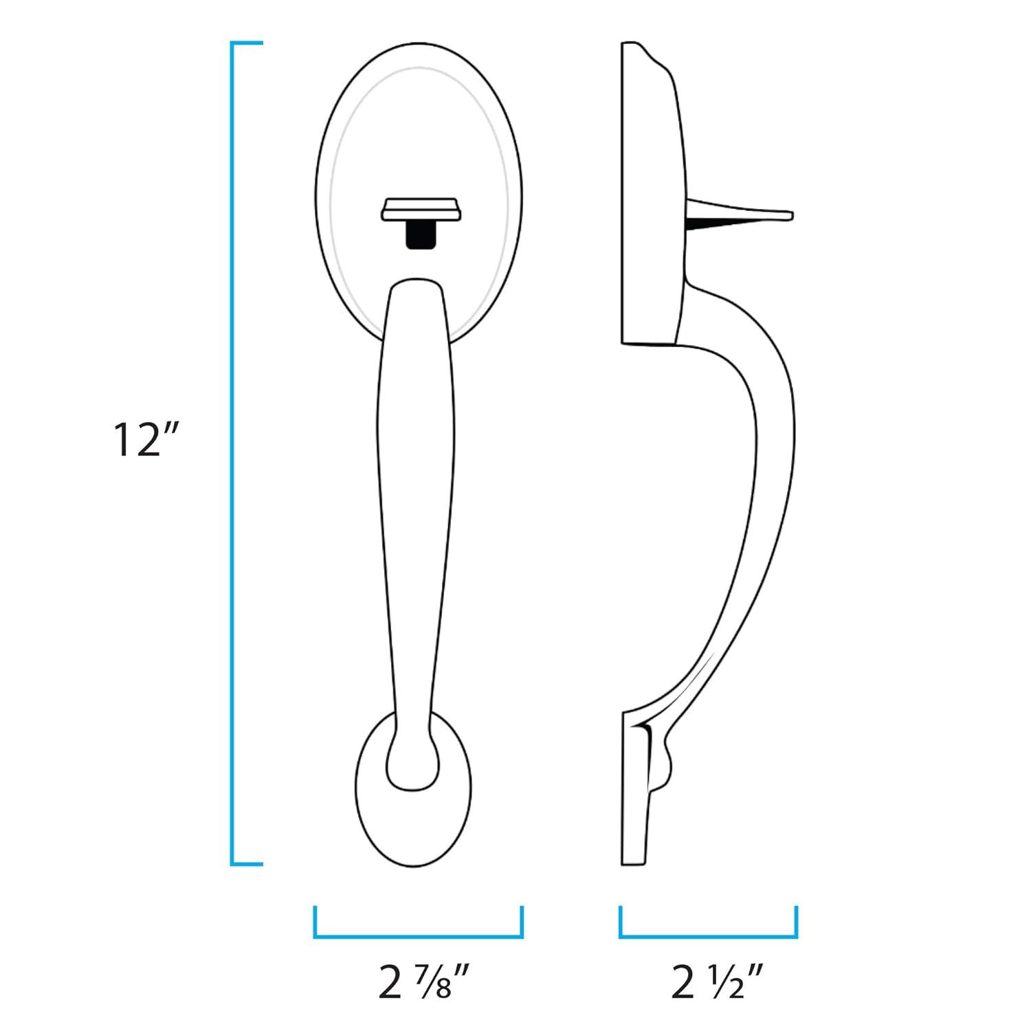 MiLocks Digital Deadbolt Door Lock and Passage Handleset Combo, Satin Nickel Finish with Keyless Entry via Remote Control and Keypad Code for Exterior Doors (BXF-02SN)