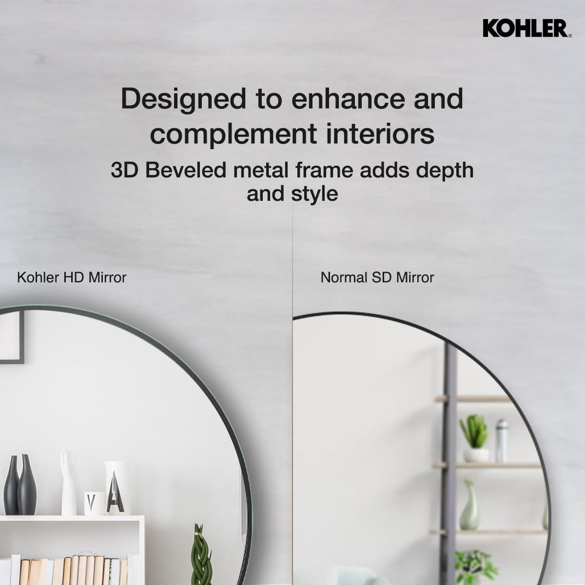Essential Round Wall Mirror, Bathroom/Vanity Mirror with Frame