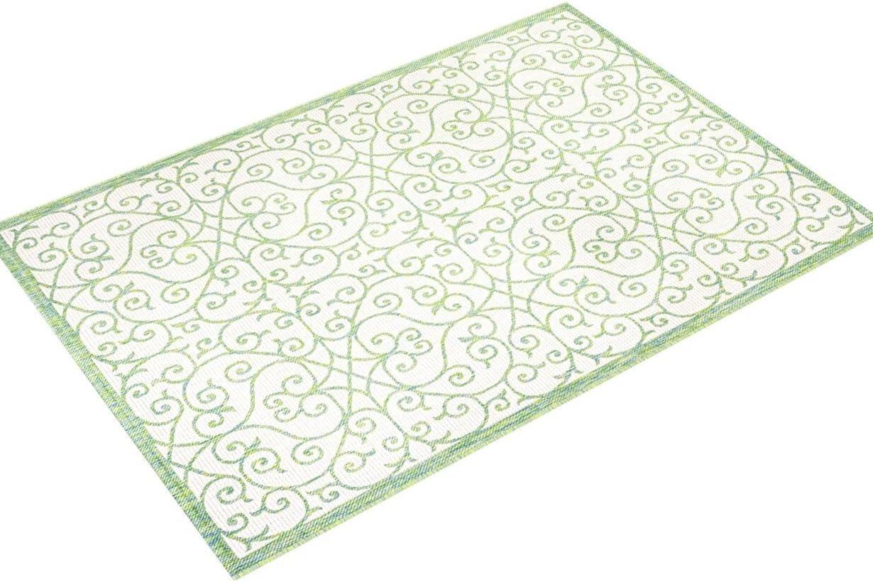 Madrid Vintage Filigree Textured Weave Indoor/Outdoor Area Rug - JONATHAN Y