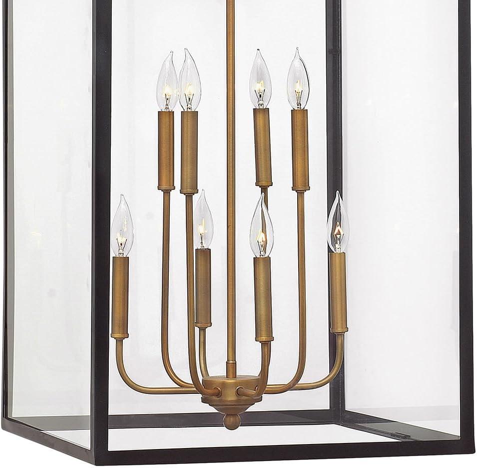 Hinkley 8-Light Two-Tier Open Frame Foyer Chain-Hung Rectangle Chandelier