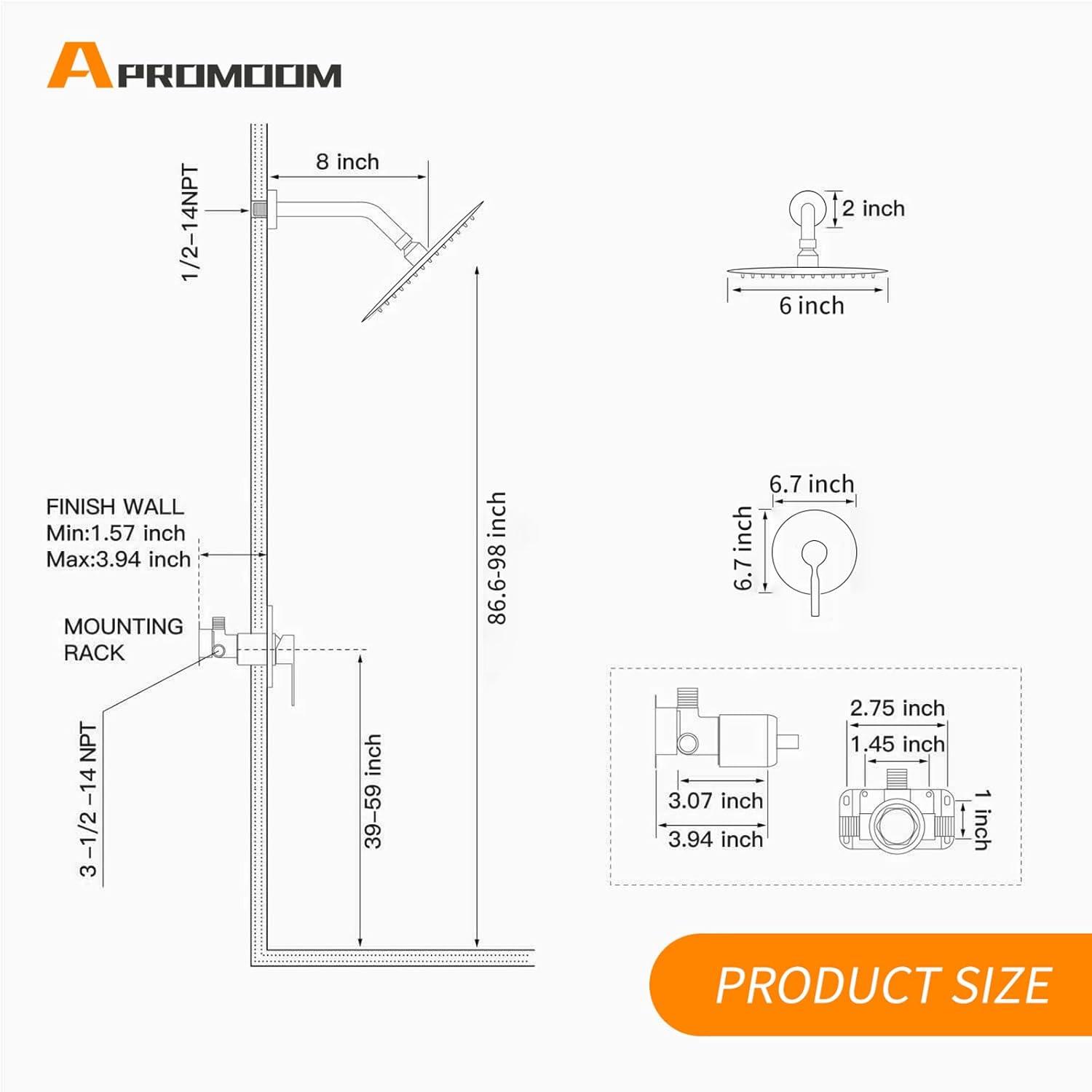 Brushed Nickel Multi-Head Wall Mounted Shower System