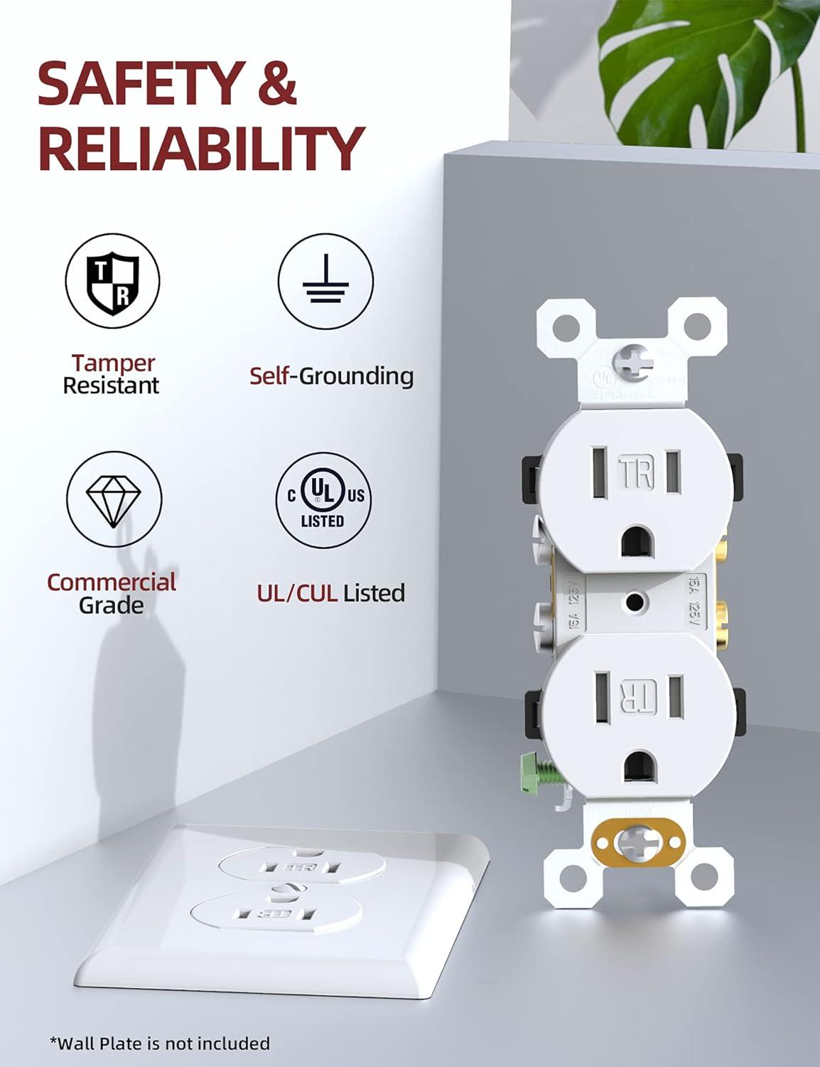 15 Tamper Resistant Duplex Outlet