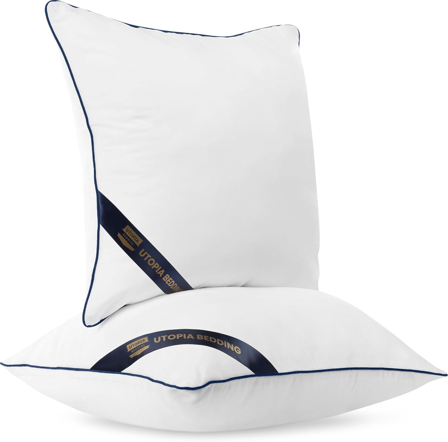 Utopia Bedding Throw Pillow Inserts (Pack of 4, White), 14 x 14 Inches Decorative Indoor Pillows for Sofa, Bed, Couch, Cushion Sham Stuffer