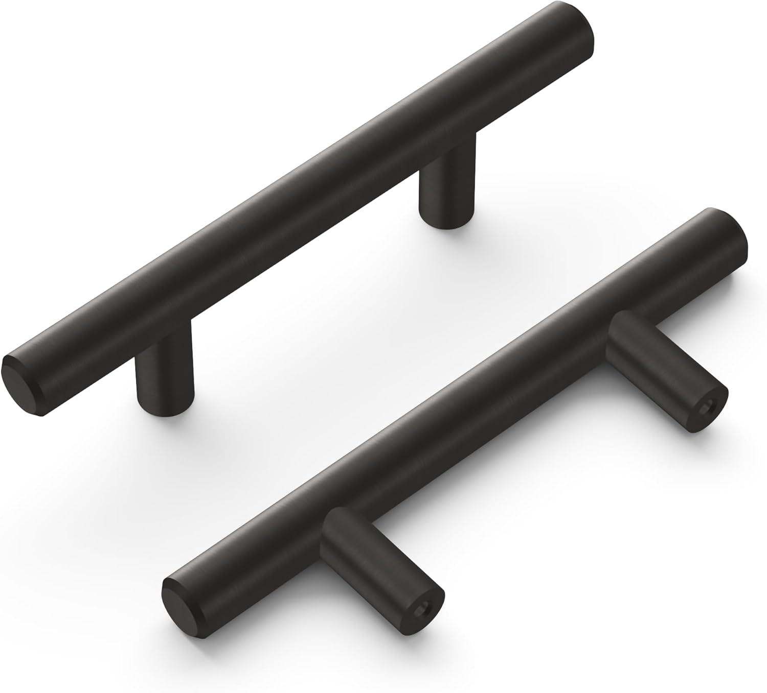 Bar Pull Kitchen Cabinet Handles, Solid Core Drawer Pulls for Cabinet Doors, 2-1/2" (64mm)