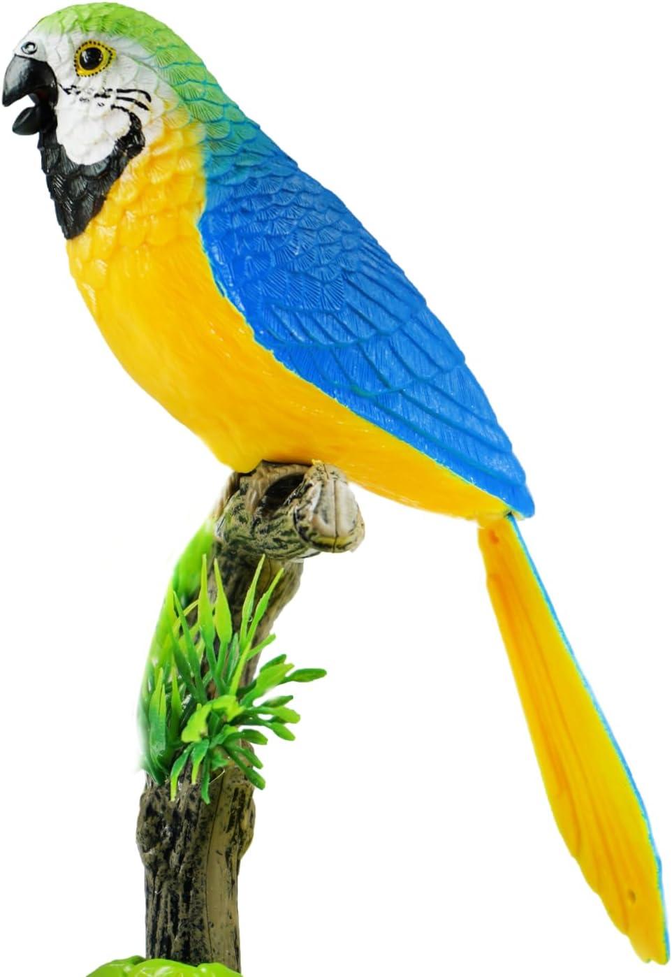 Haktoys Sound & Motion-Activated Chirping Bird in Cage – Realistic Singing Toy with Moving Beak & Melodic Sounds | Battery-Operated Decorative Desk & Room Accent
