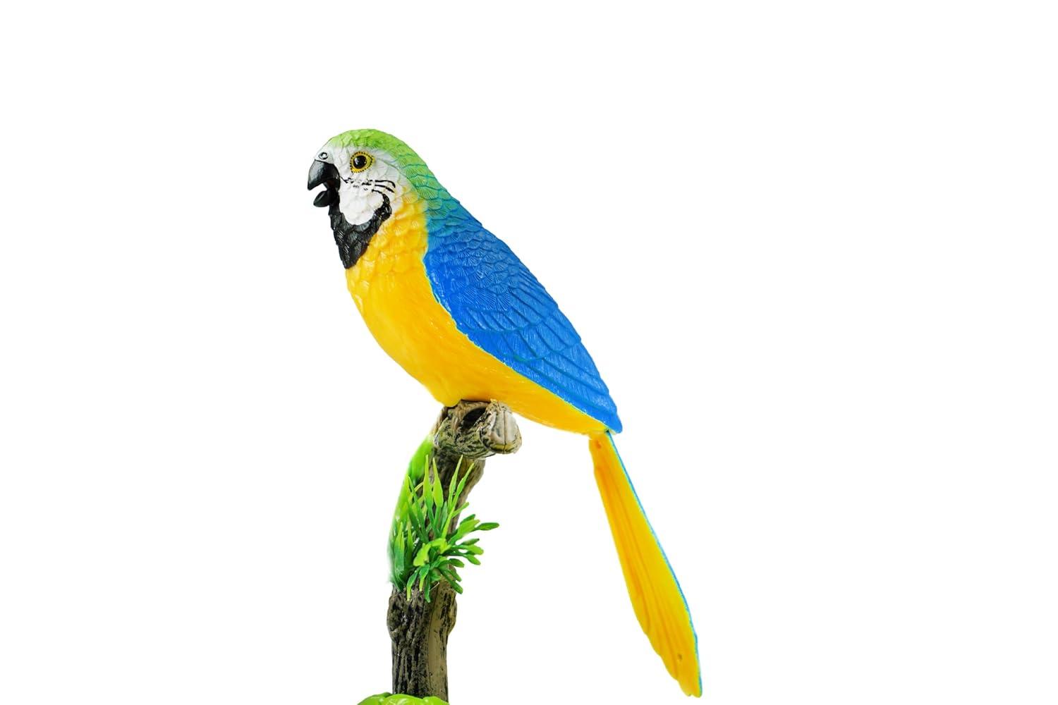 Chirping Bird in Cage – Realistic Singing & Moving Bird Toy with Lifelike Sounds, Motion Sensor & Beak Animation | Premium Desk & Room Decoration | Battery - Operated