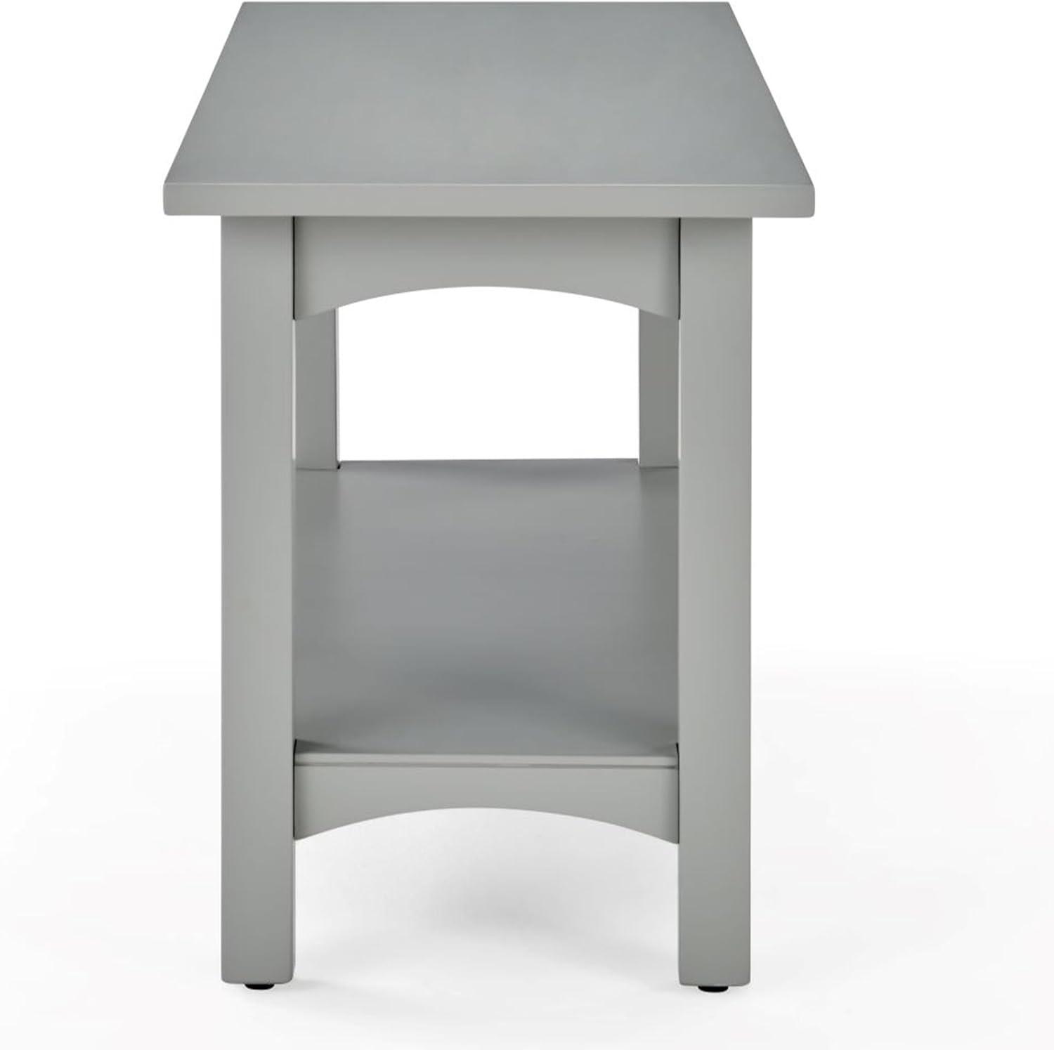 Alaterre Craftsbury 36 in. Sturdy Pine Wood Entryway Bench, Open Design Accent Furniture, Gray