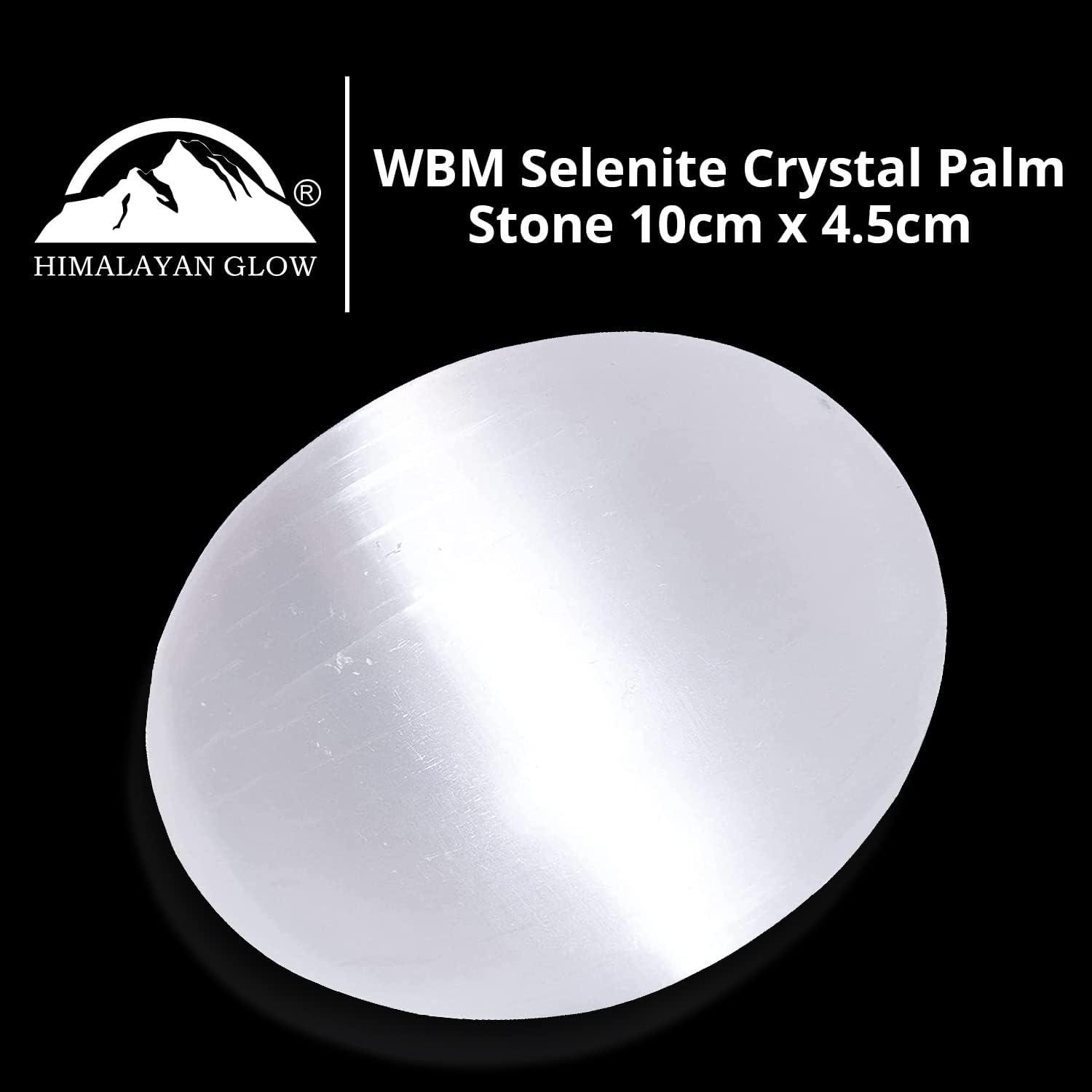 White Selenite Crystal Healing Palm Stone