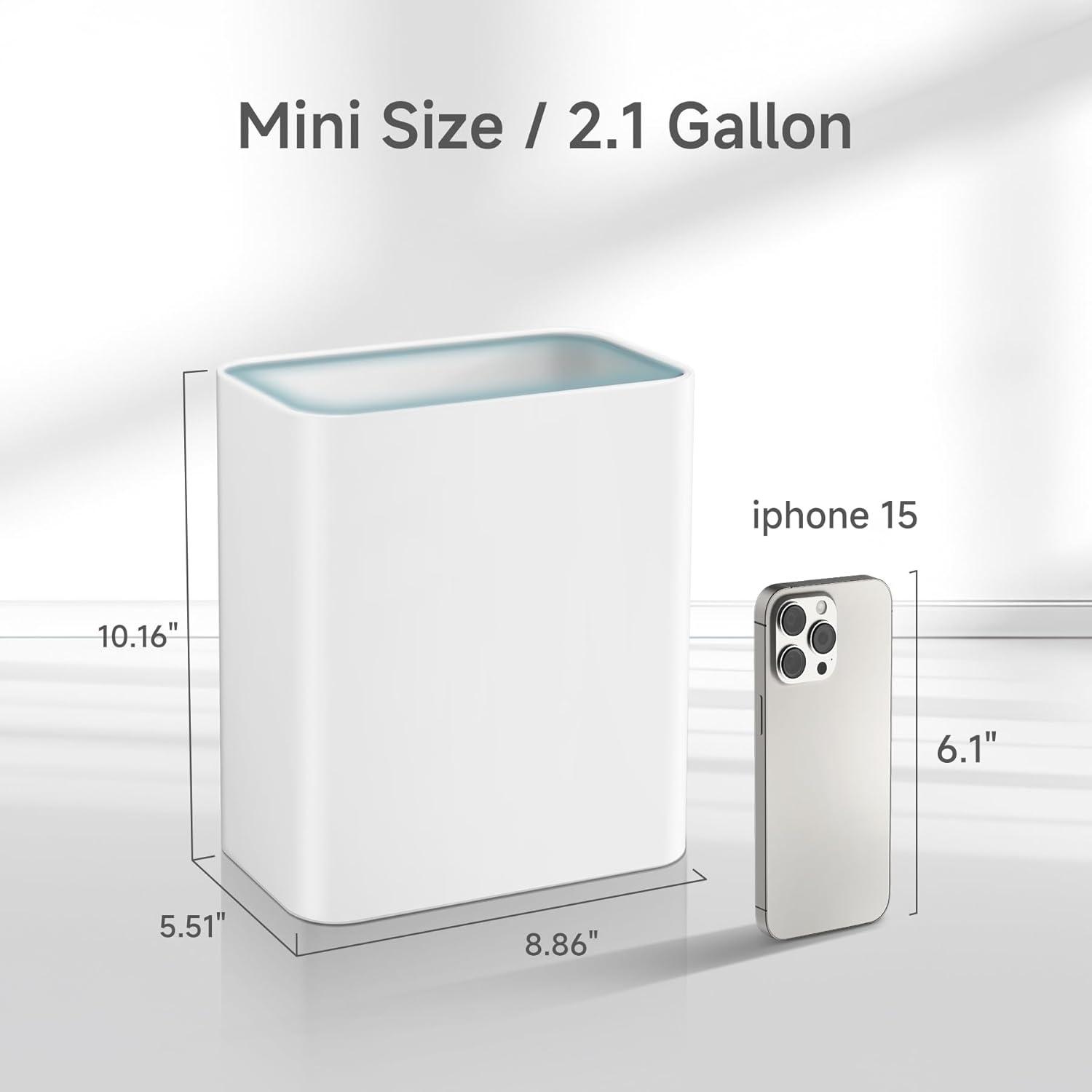 Stainless Steel Open-Top Trash Can - 2.1 Gallons