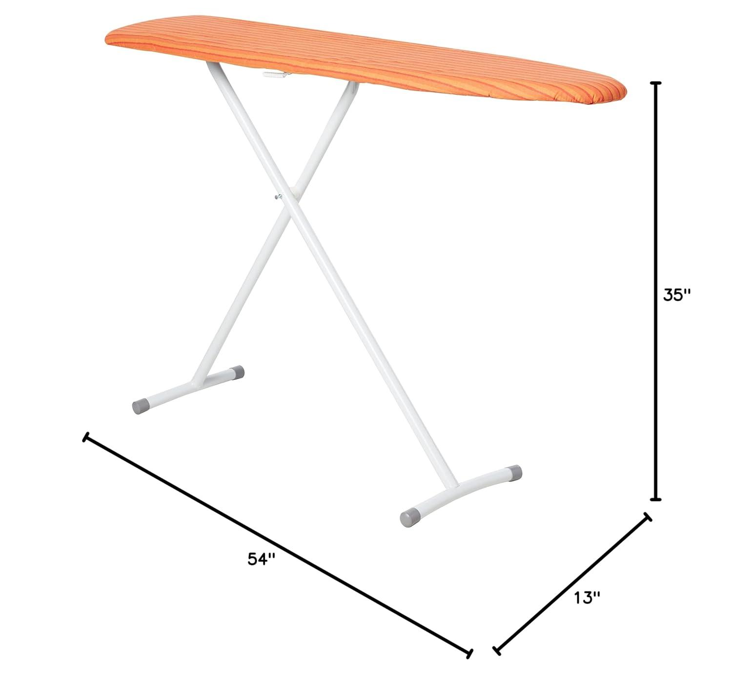 Honey-Can-Do 54" W Orange Lightweight Steel 2-Leg Freestanding Ironing Board