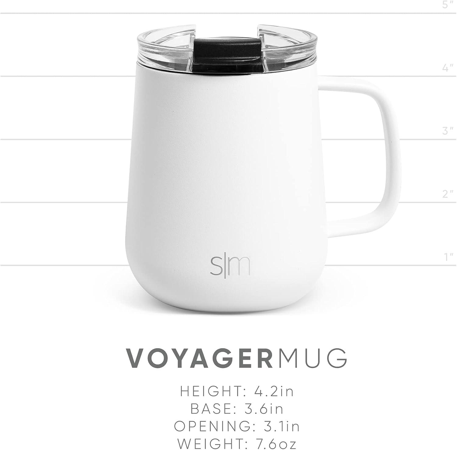 Simple Modern Stainless Steel Vacuum Insulated Voyager Mug with Handle and Flip Lid|12 fl oz