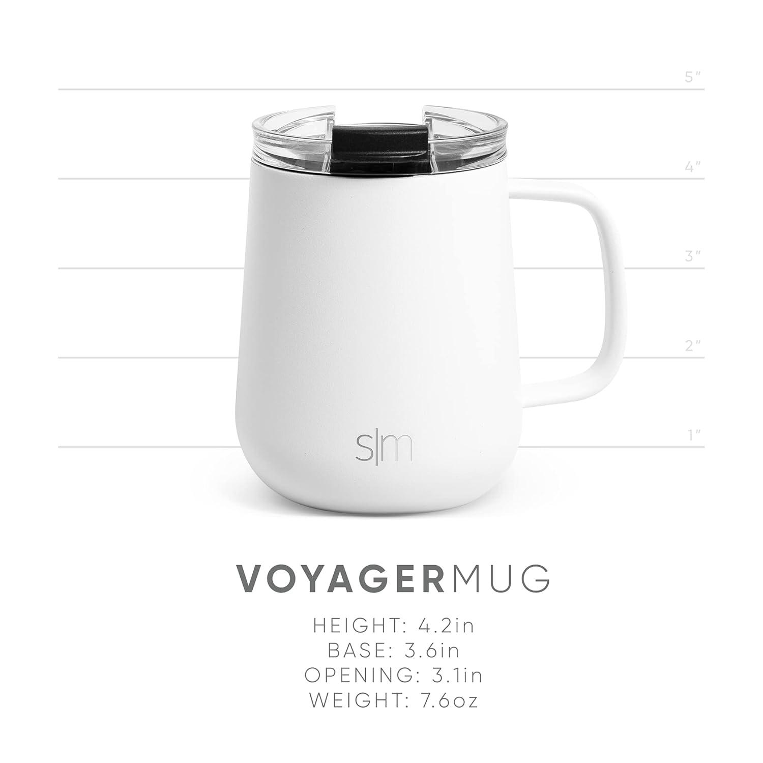 Simple Modern Stainless Steel Vacuum Insulated Voyager Mug with Handle and Flip Lid|12 fl oz