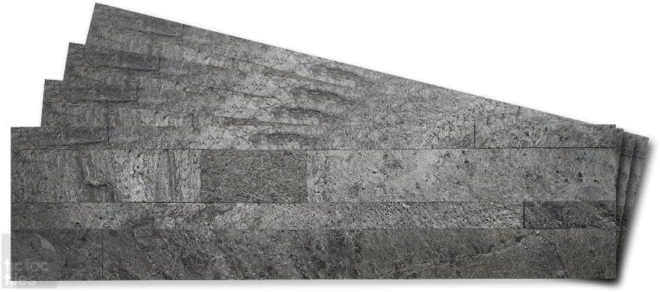 Oyster Gray 6" x 24" Peel and Stick Stone Tile