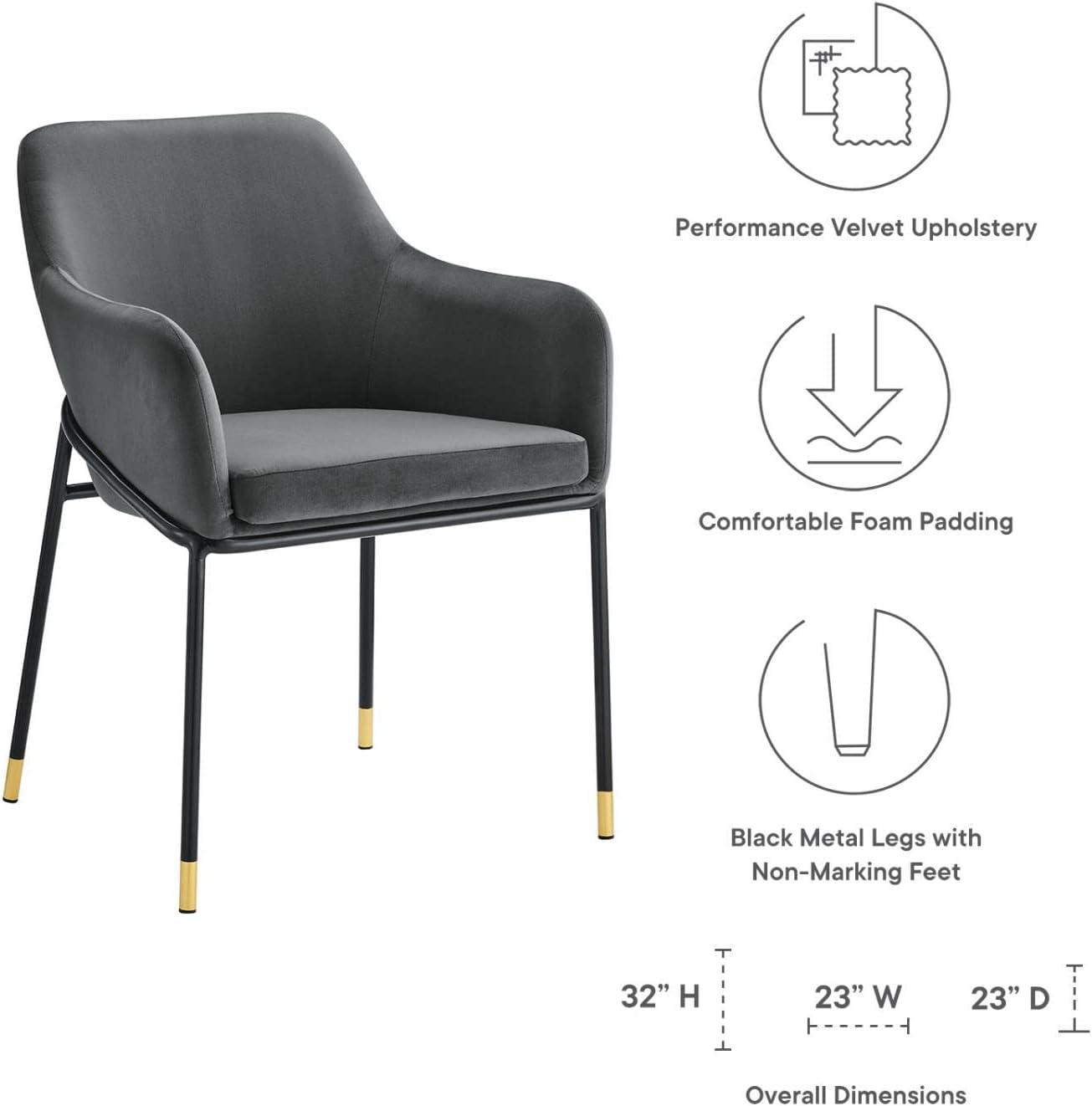 Modway Jovi Performance Velvet Dining Armchair