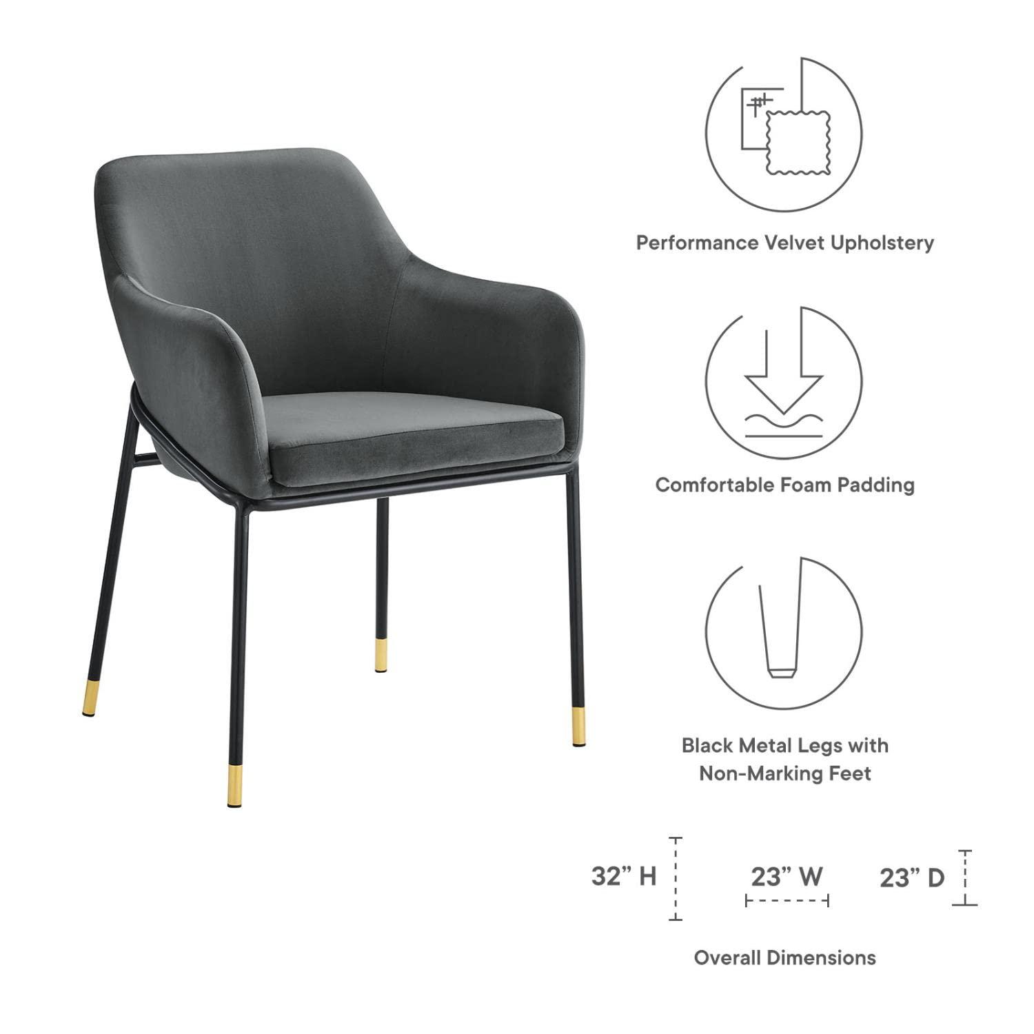 Modway Modway Jovi Performance Velvet Dining Armchair