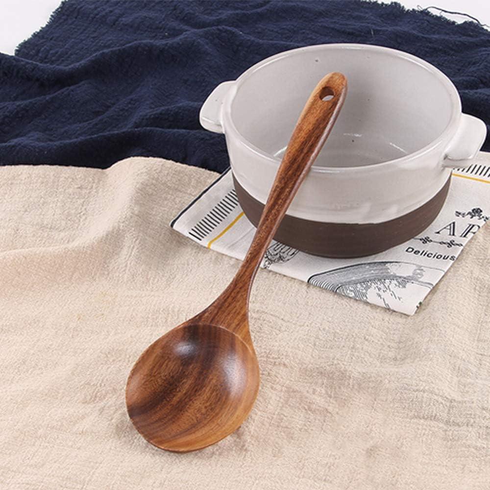 Kaimada 5-Piece Natural Komu Cooking Utensils Set,kitchen Utensils Set , Wooden Cooking Utensils,wooden Spoons For Cooking,Comfort Grip Cooking Spoon Rice