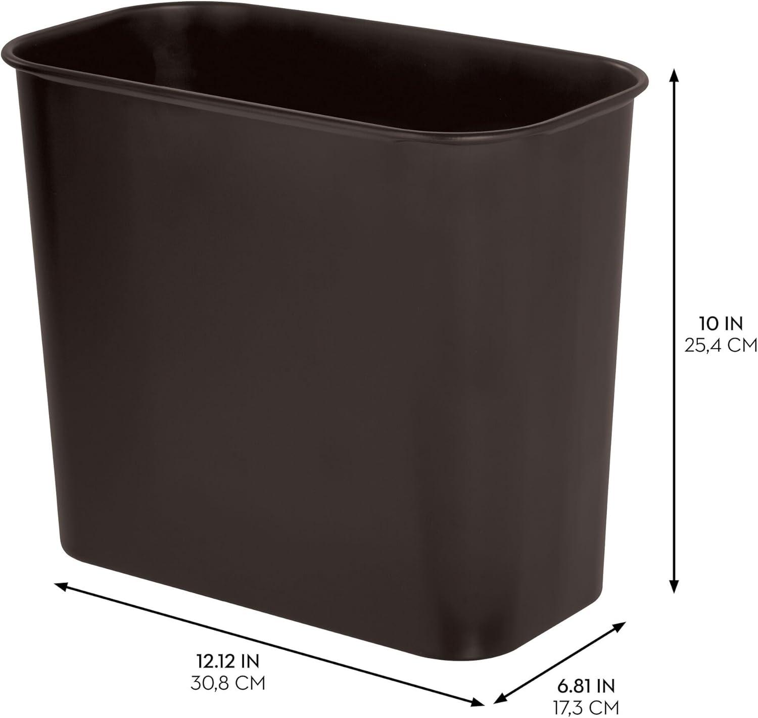 iDESIGN Small Bathroom Trash Can Mia Collection Bronze