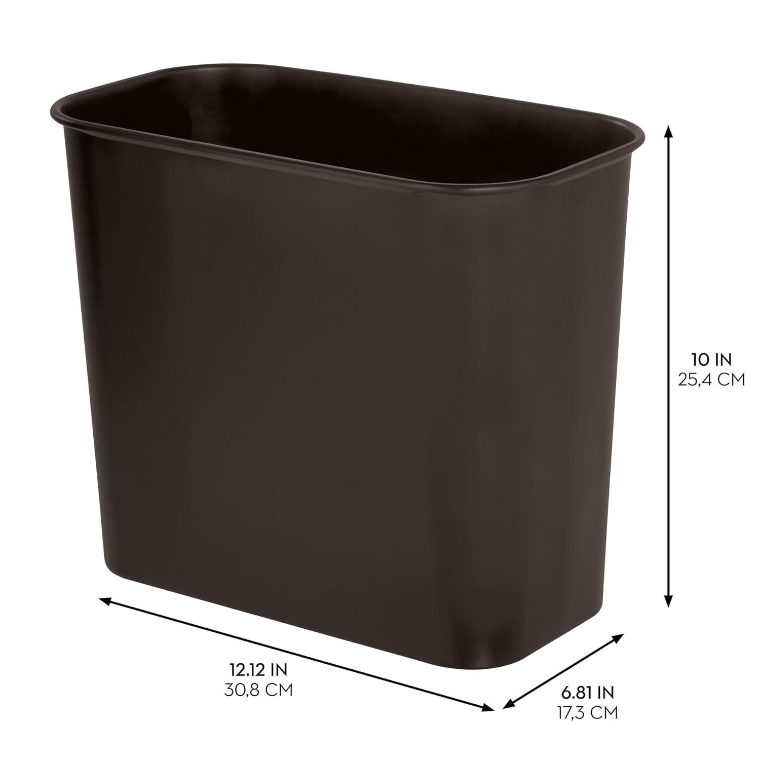 iDESIGN Small Bathroom Trash Can Mia Collection Bronze
