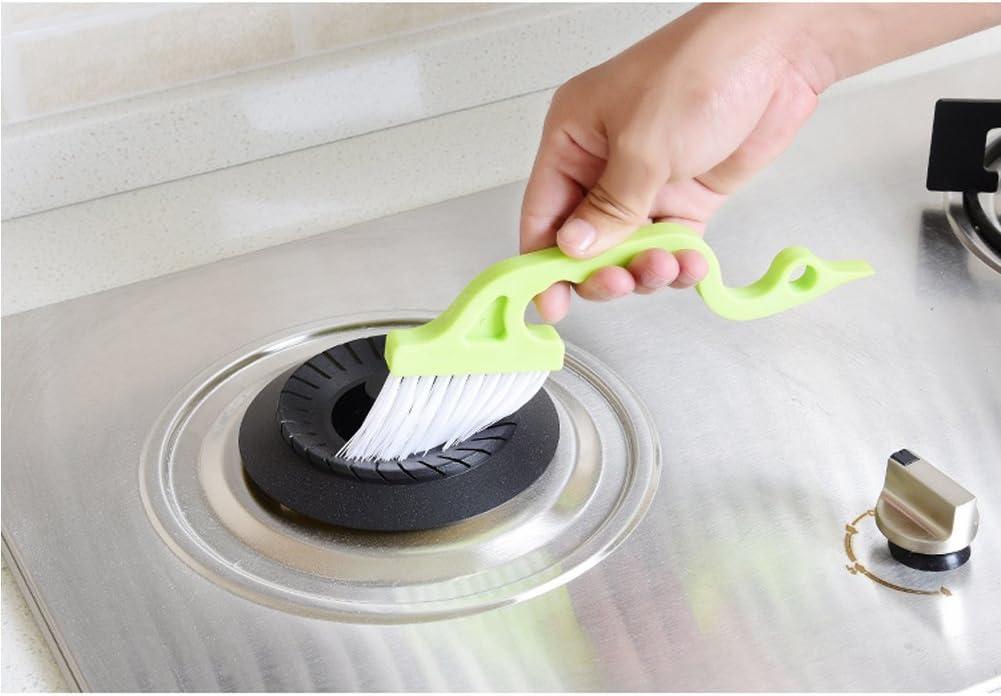 Trycooling Hand-held Groove Gap Cleaning Tools Door Window Track Kitchen Cleaning Brushes (Random Color-Blue, Green, Pink) (1 Pc)
