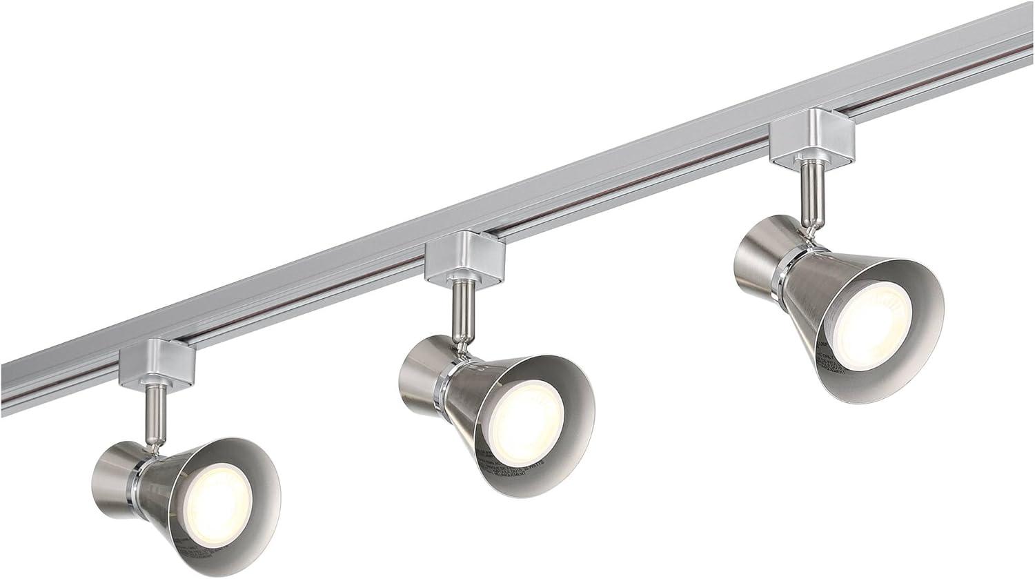 Brushed Nickel 44" Linear 3-Light LED Track Fixture