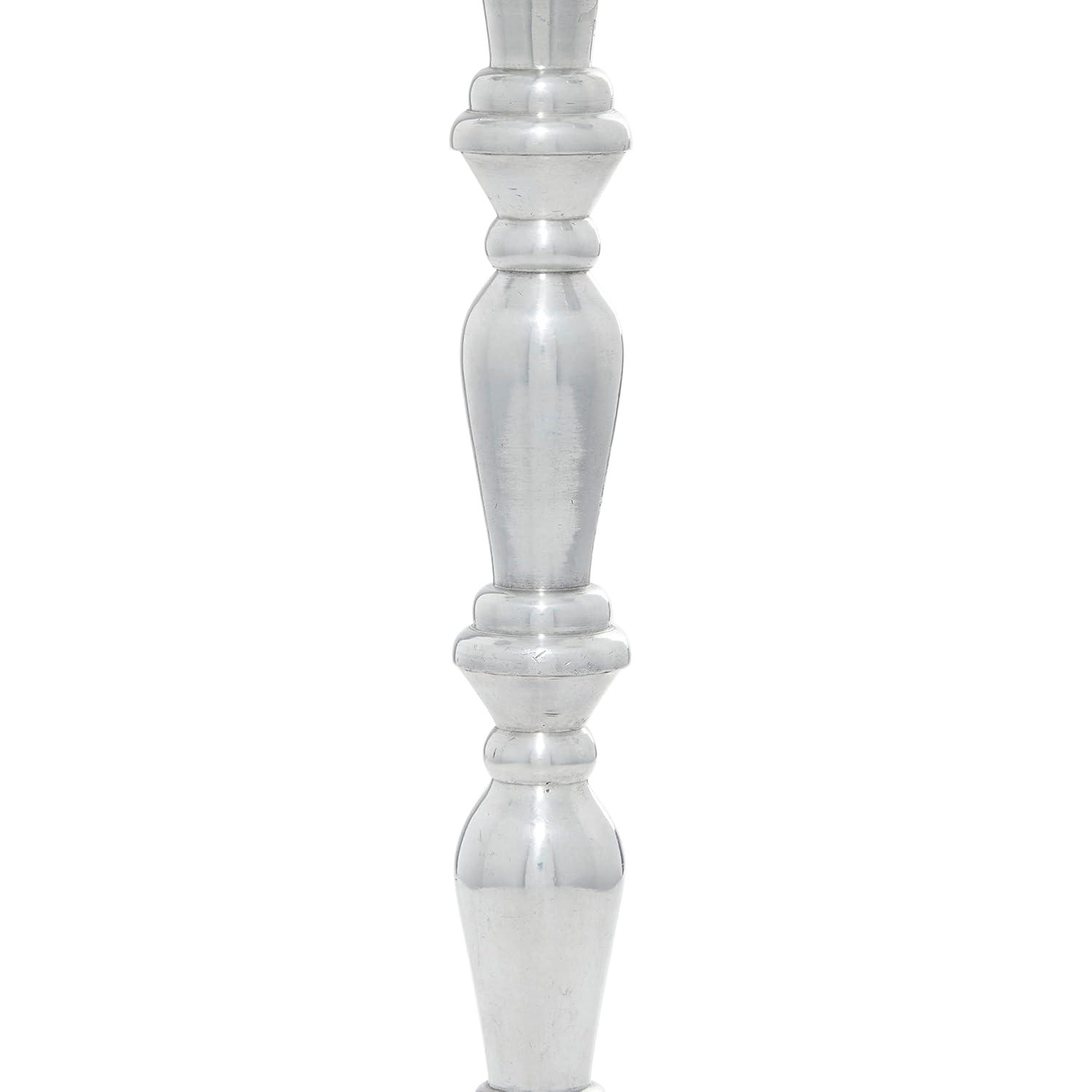DecMode 5 Holder Silver Aluminum Metal Candelabra