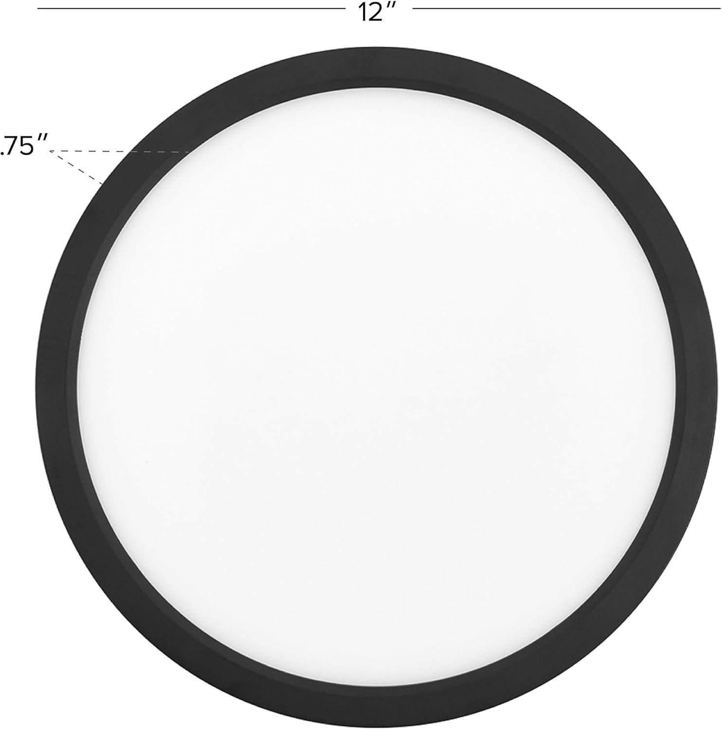 Maxxima 12 in. LED Flush Mount Ceiling Light, 5 CCT Round Panel Light