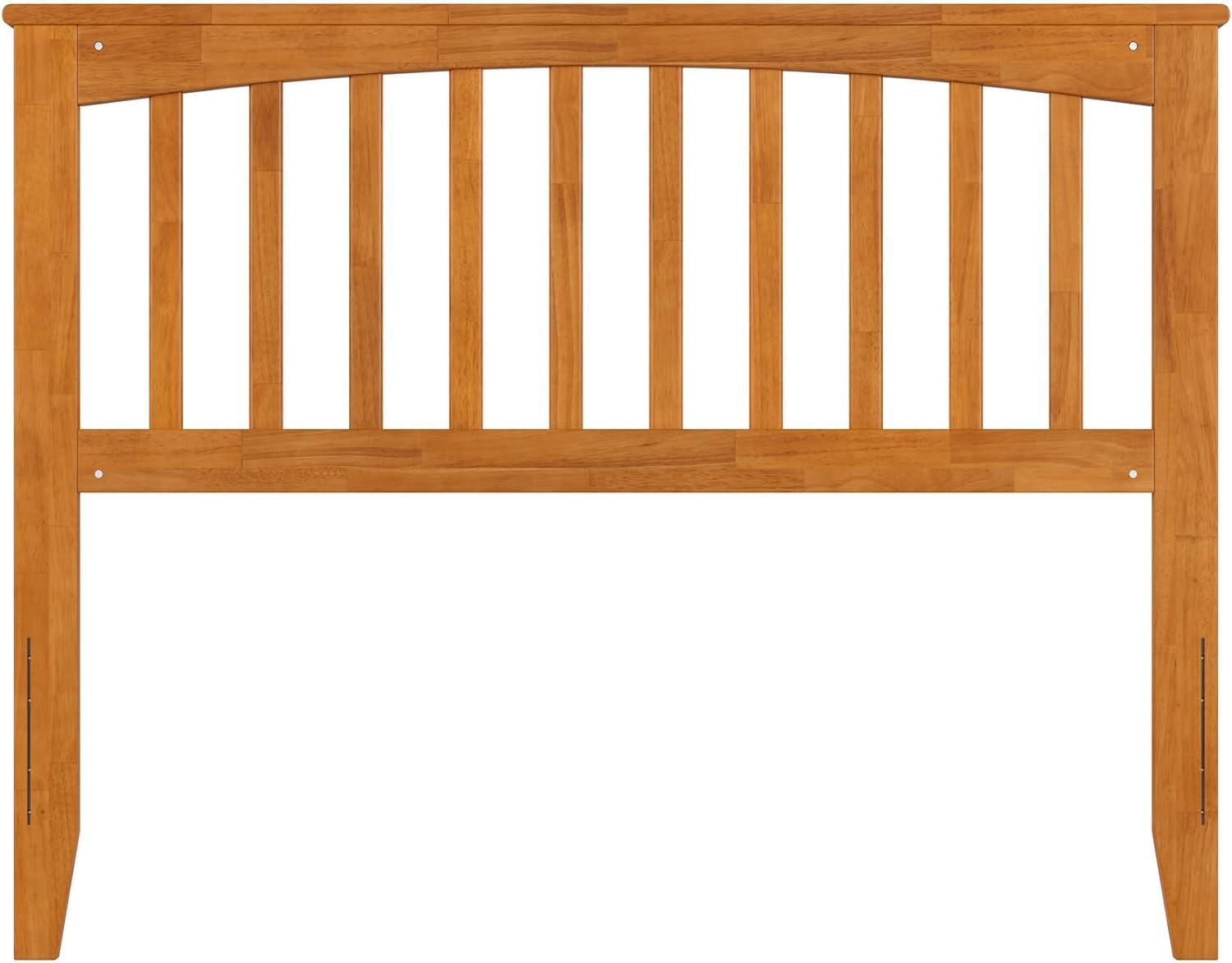 AFI Furnishings Mission Full Solid Wood Headboard with Attachable Charger in Light Toffee
