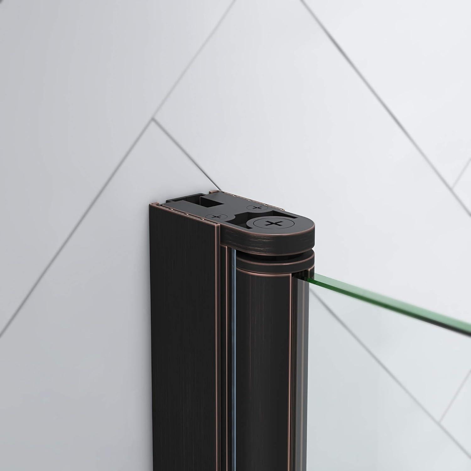 Endless Pasadena 62" W x 72" H Alcove Frameless Shower Kit, Door, Panel, Shelves