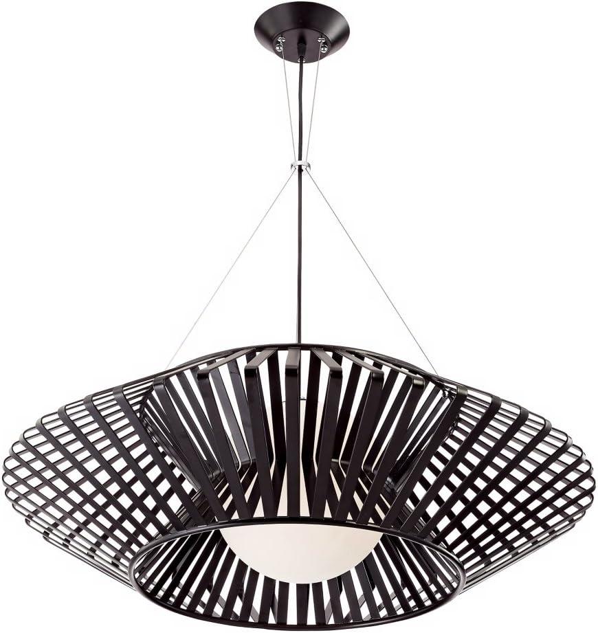 Possini Euro Design Planet Black Large Pendant Light 31 1/2" Wide Mid Century Modern White Glass for Dining Room House Foyer Kitchen Island Entryway