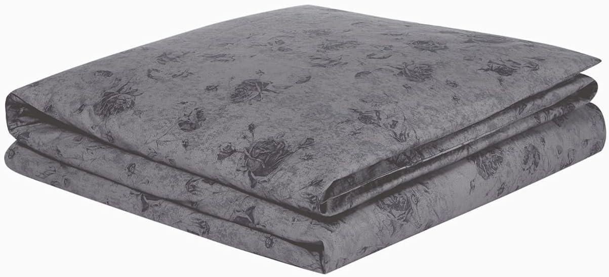 Charcoal Organic Cotton Full/Queen Duvet Cover Set with Shams