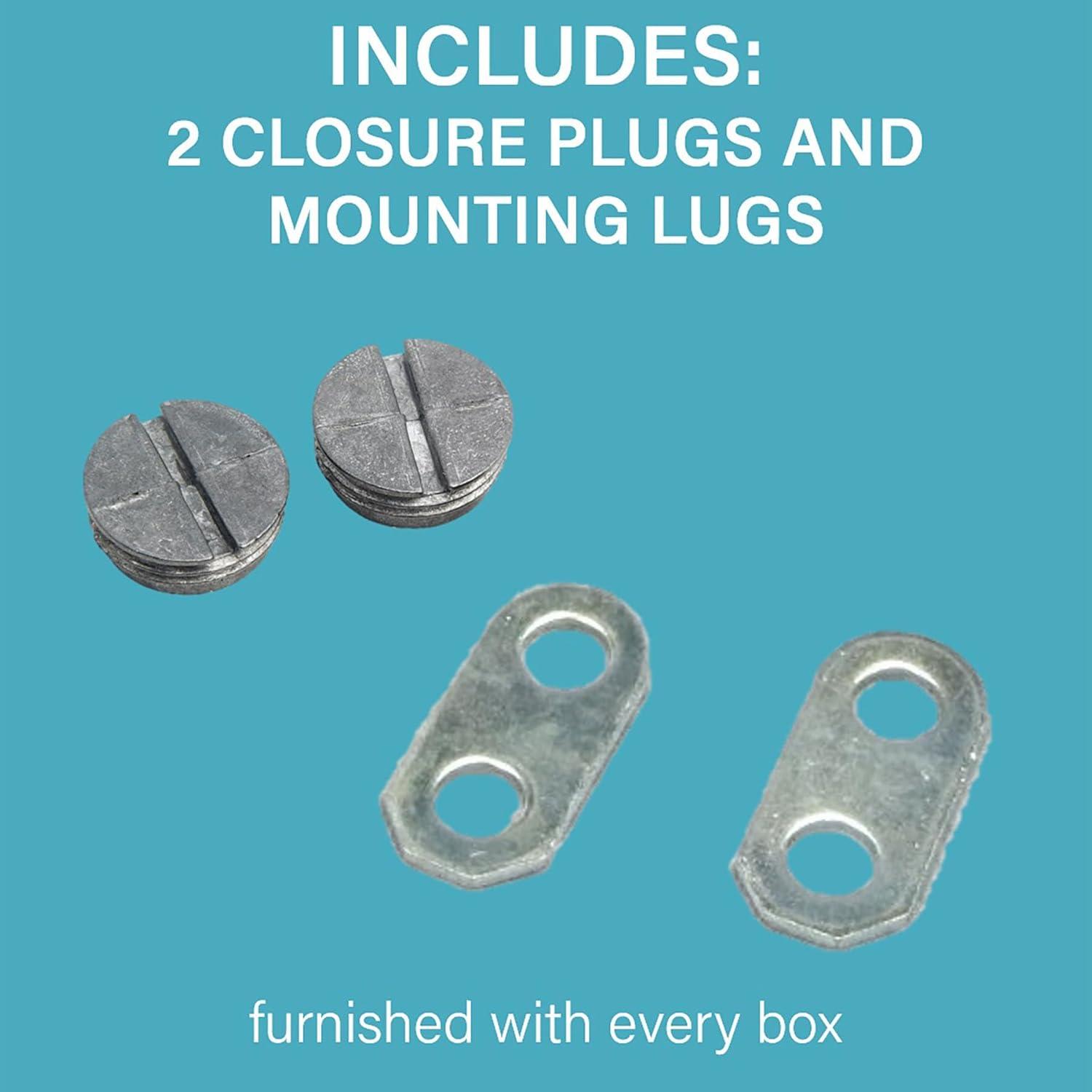 Pass & Seymour 1-Gang Weatherproof Exterior Box, 3-Hole 3/4", Gray