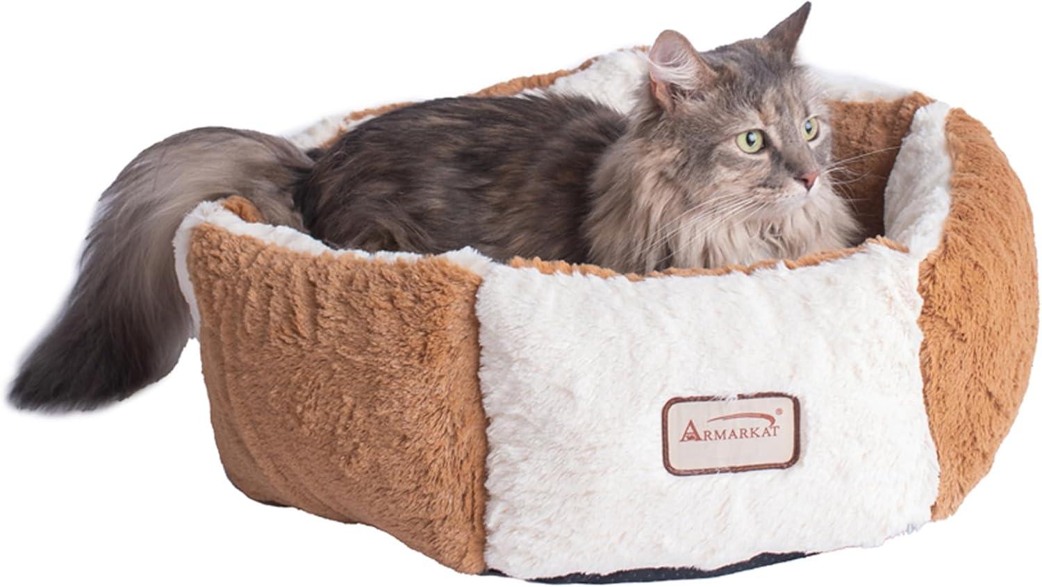 Velvet Bolster Pet Bed