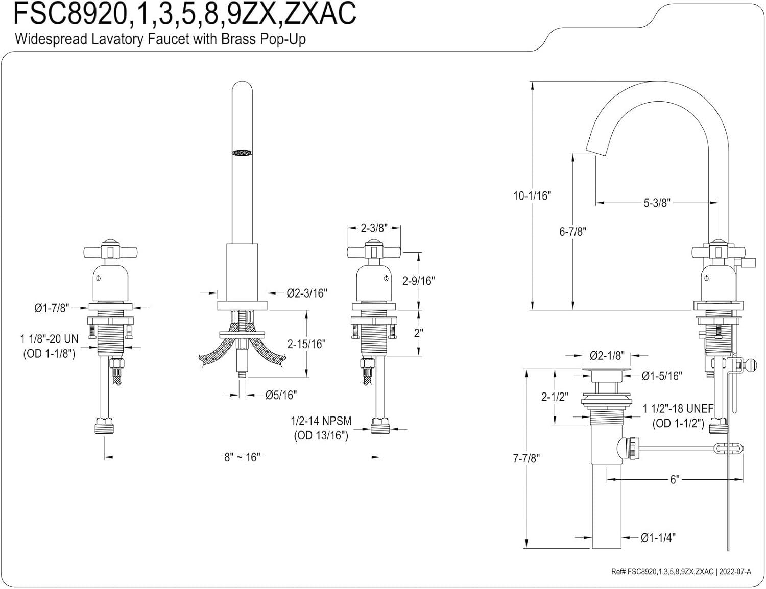 Millennium Widespread Bathroom Faucet with Drain Assembly