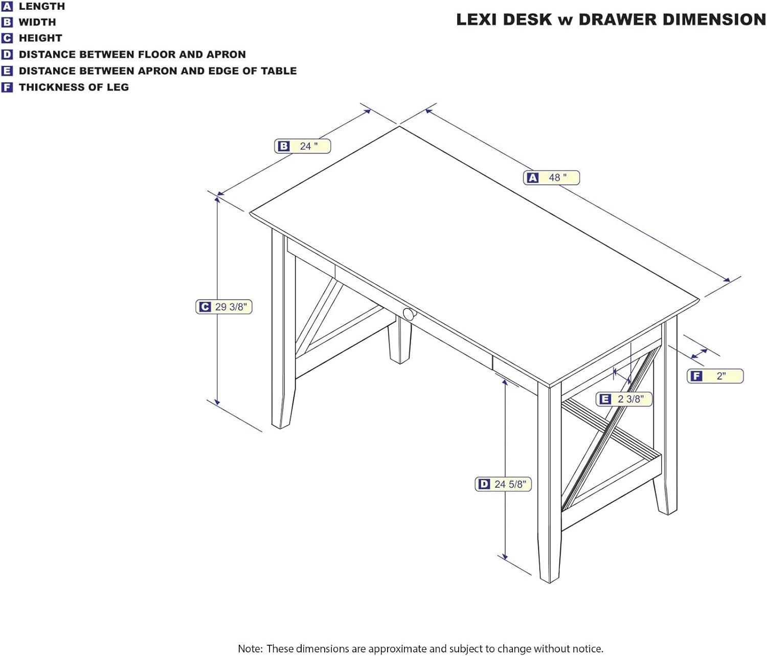 Mission-Inspired 48" Solid Hardwood Desk with Drawer in Gray