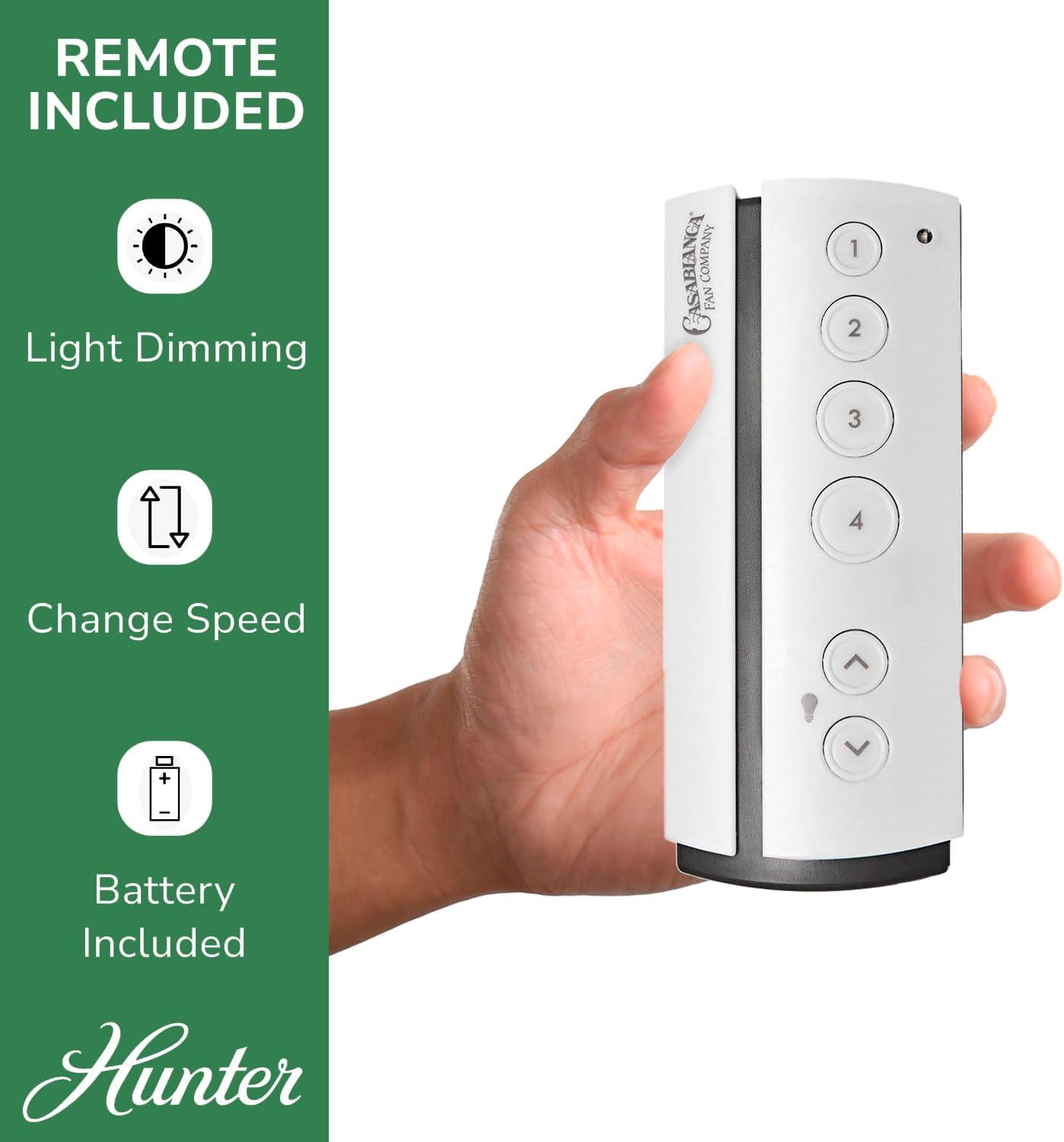 Casablanca Fan 52" Wisp 3 - Blade LED Standard Ceiling Fan with Remote Control and Light Kit Included