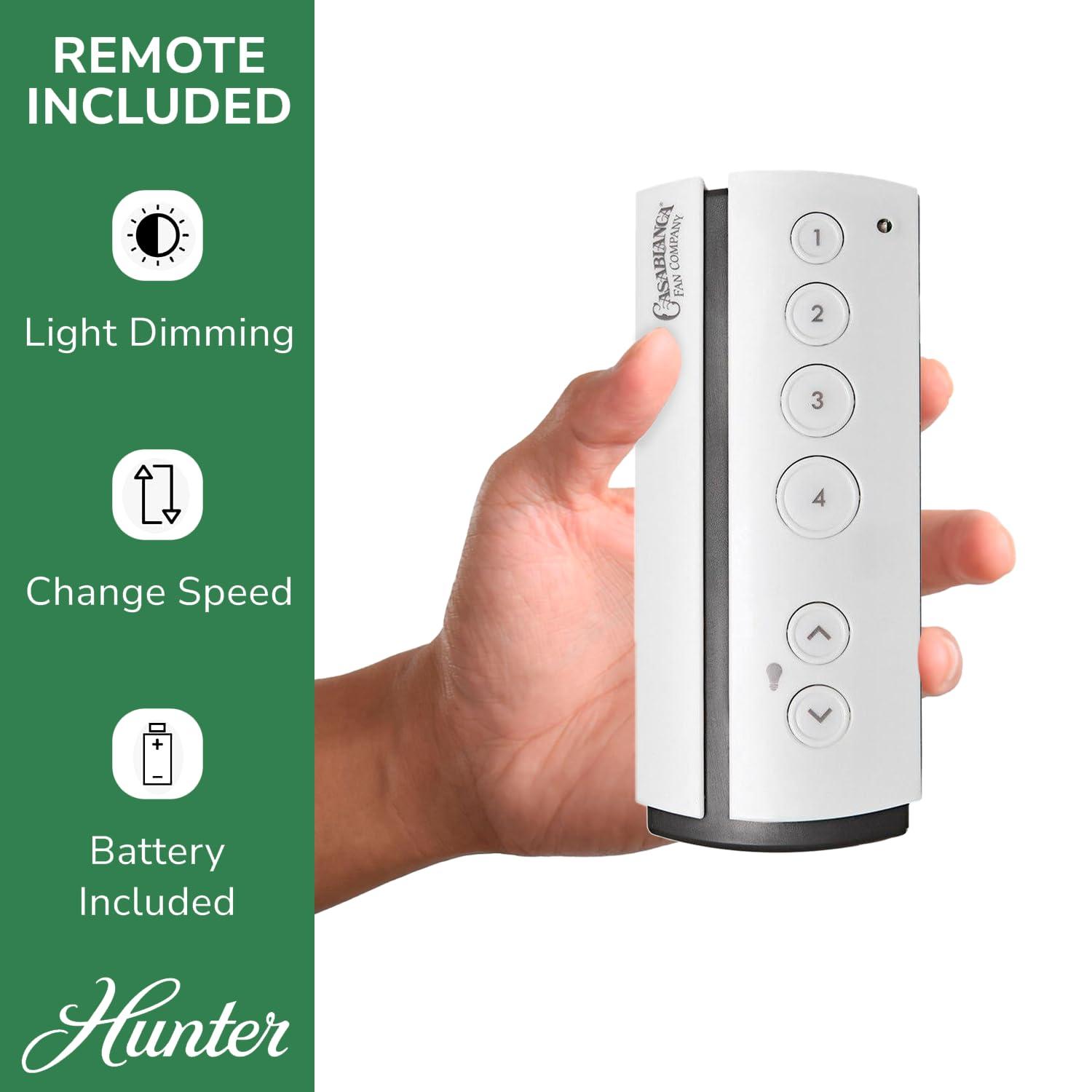 Casablanca Fan 52" Wisp 3 - Blade LED Standard Ceiling Fan with Remote Control and Light Kit Included