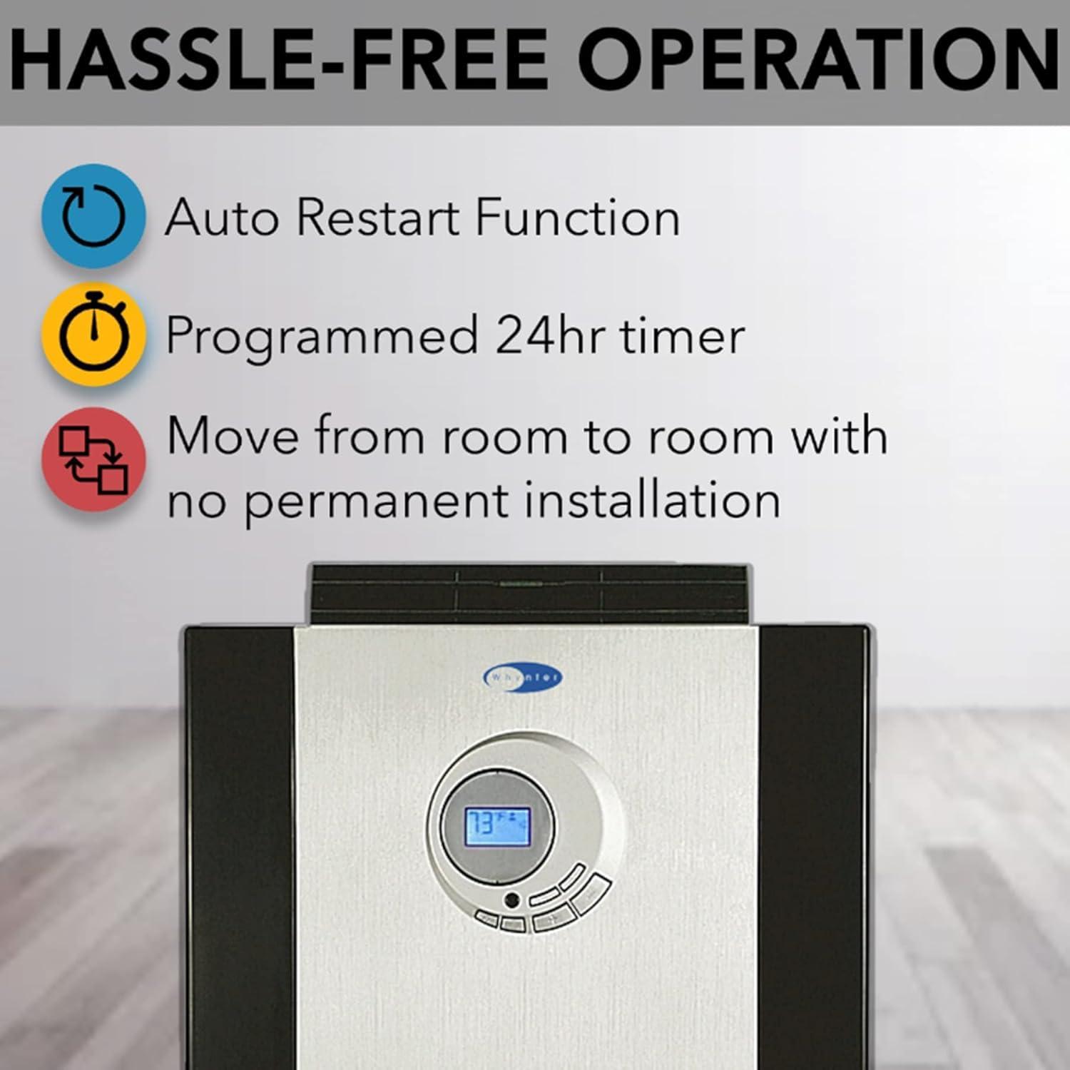 Whynter Whynter 14000 BTU Dual Hose Portble Air conditioner for 500 sq. ft. with 3M Filter