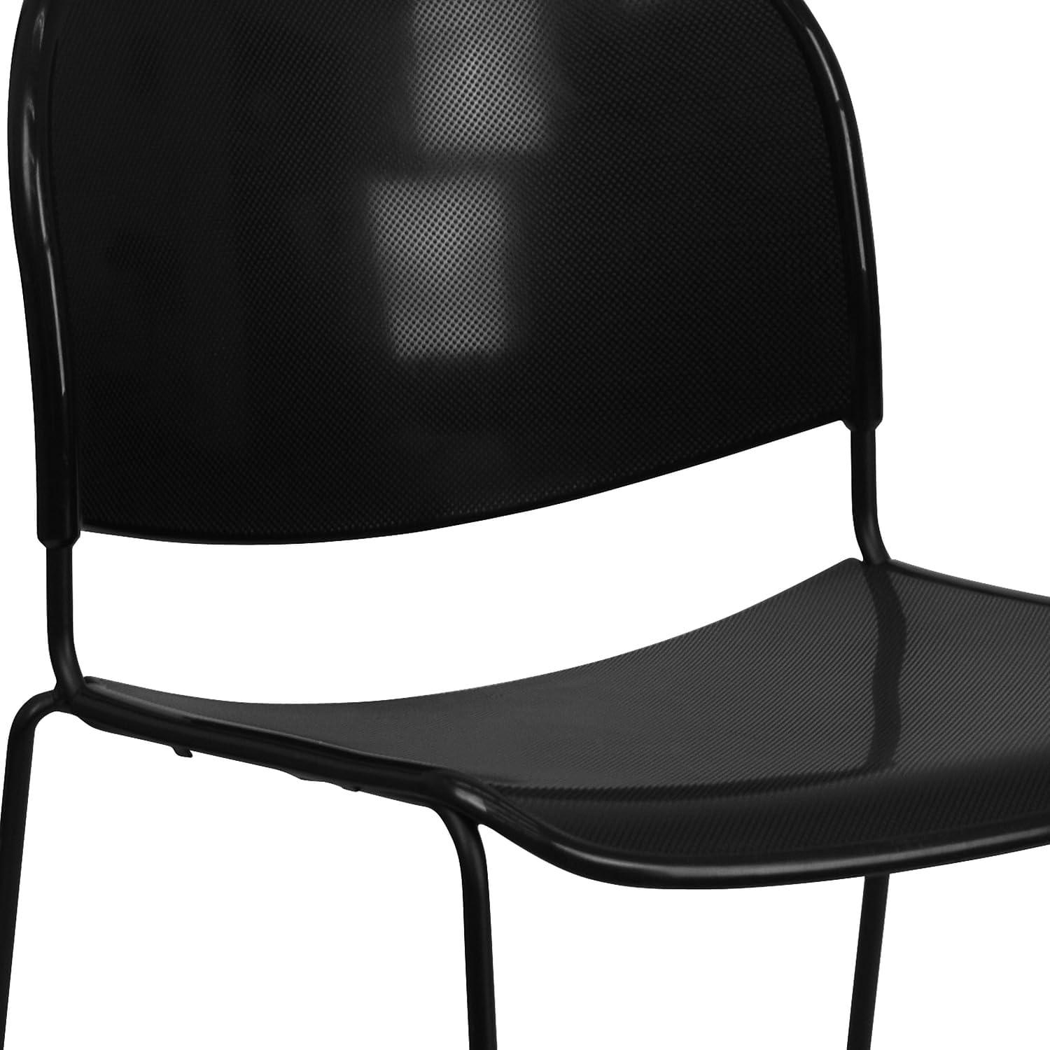 Flash Furniture Gaea 880 lb. Capacity Ultra-Compact Stack Chair with Metal Frame (Set of 5)
