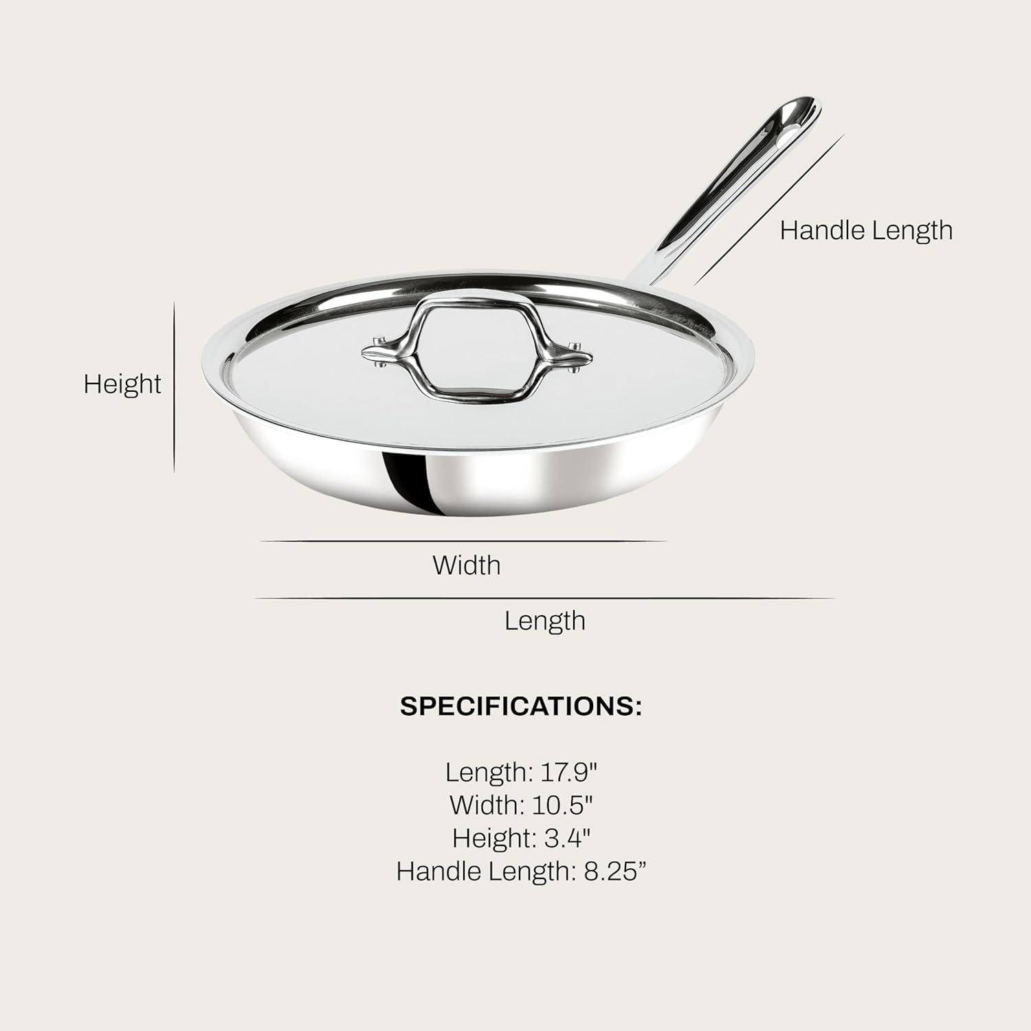 All-Clad ® d3 Stainless 10" Fry Pan with Lid