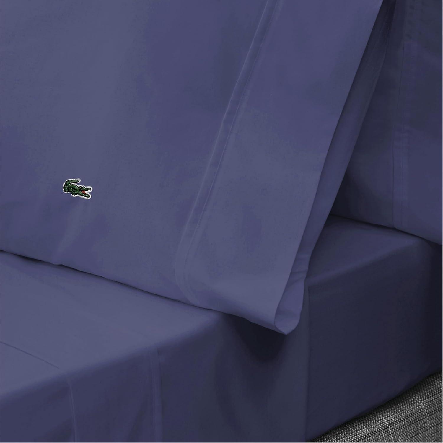 Lacoste Cotton Percale 200 Thread Count 100% Cotton Sheet Set