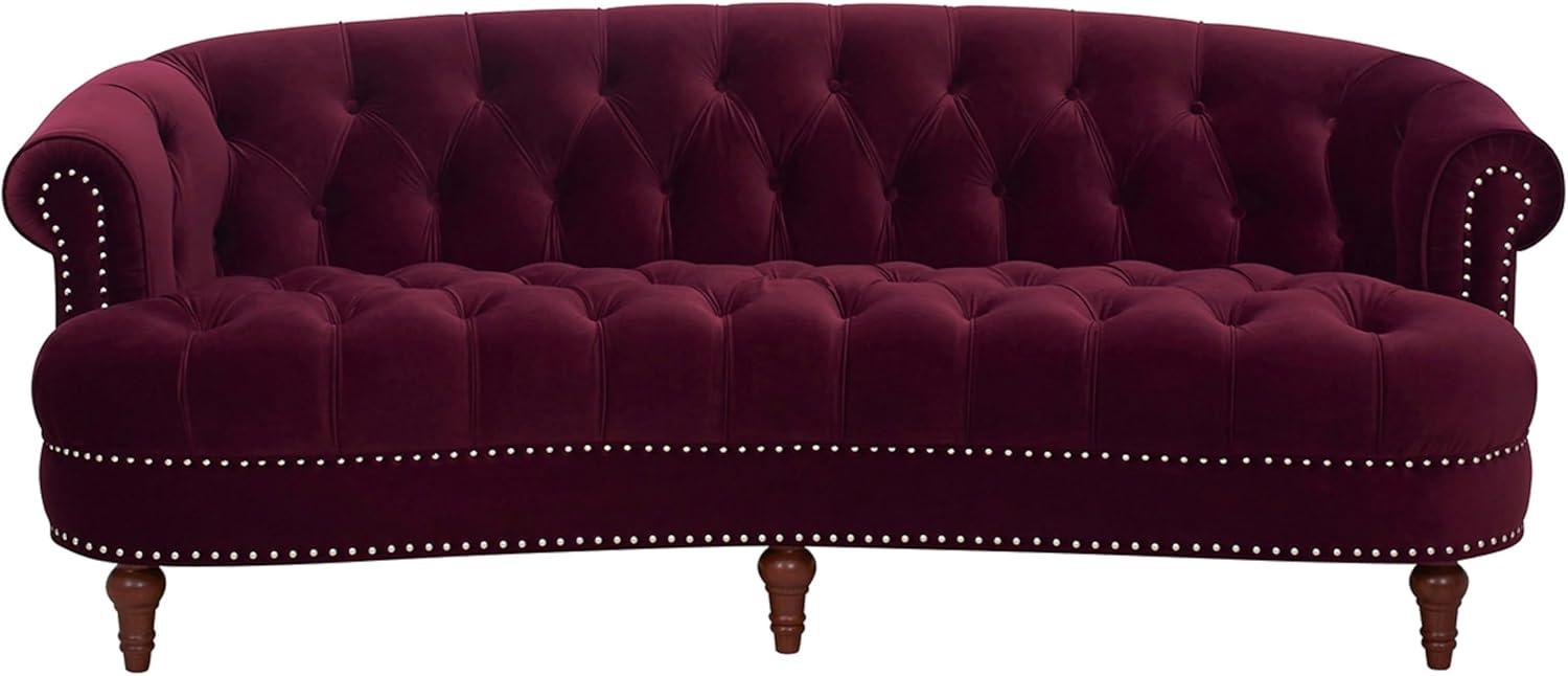 Jennifer Taylor Home La Rosa 42" Victorian Tufted Upholstered Living Room Accent Chair, Burgundy