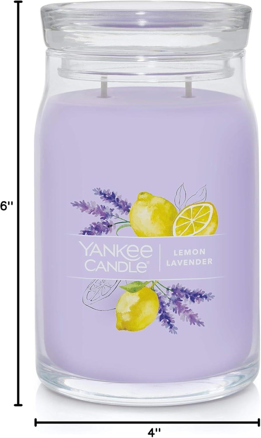 Signature Lemon Lavender Scented Jar Candle