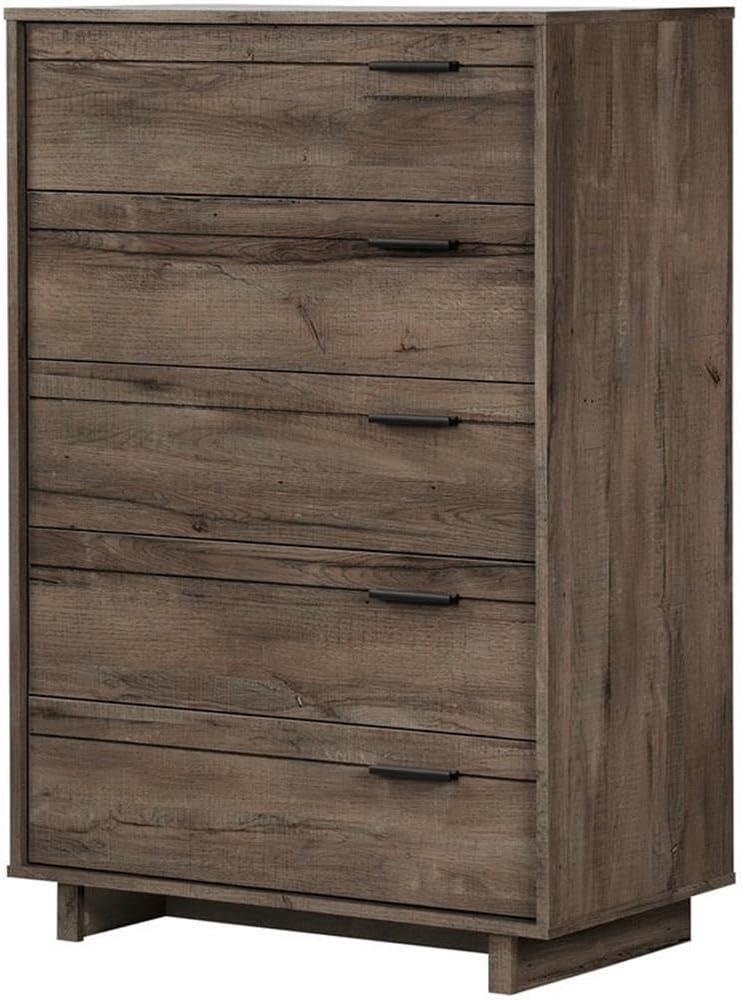 South Shore Fynn Contemporary 5-Drawers Kids Dresser Fall Oak (Particle Board)