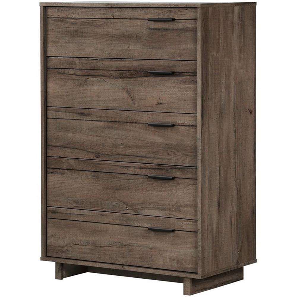 South Shore Fynn Contemporary 5-Drawers Kids Dresser Fall Oak (Particle Board)