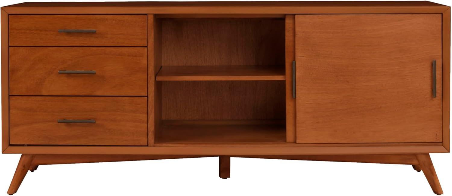 Alpine Furniture Flynn Large Wood TV Console in Acorn Brown