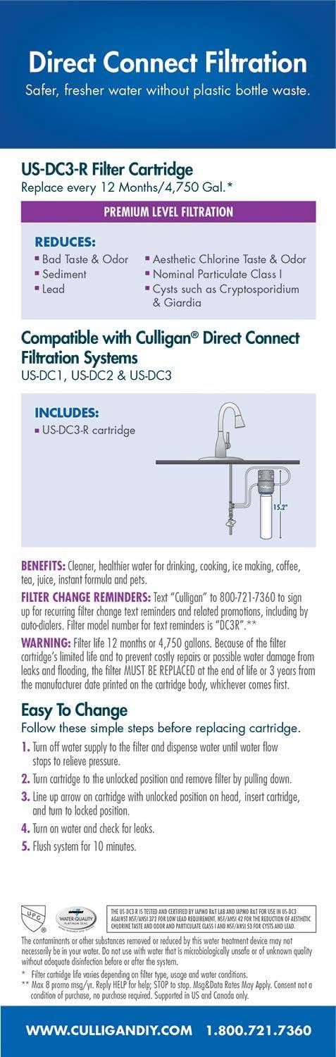 Culligan US-DC3-R Easy Change Advanced Replacement Filter