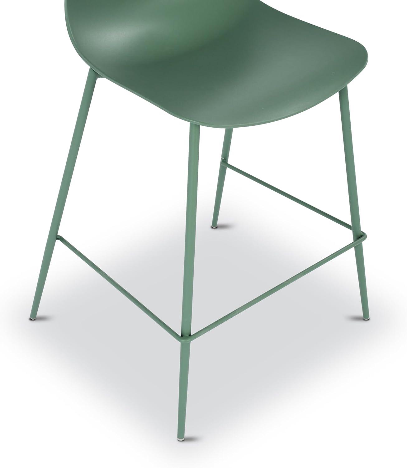 Poly and Bark Poly & Bark Isla Counter Stool (Set of 3) - 25" Seat Height Pistachio Green